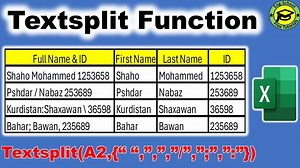 How to Split Text to Columns in Excel with Multiple Delimiters using Textsplit in Excel Formula