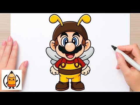 How To Draw Bee Mario | Super Mario Bros