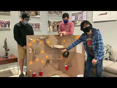 A Rube Goldberg Machine to Drop a Marble in a Cup in (12 Steps)