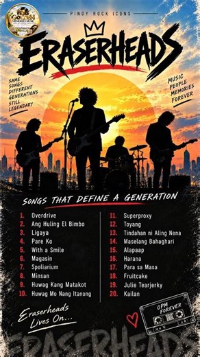 Overdrive 🎸 Eraserheads Greatest Hits | Timeless OPM Classics 🇵🇭