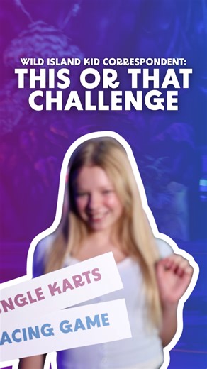 Our Kid Correspondent, Ivy, is kicking off her first-ever challenge — and the cards are in charge!🎳🎮 Go-karts? Laser tag? No take-backs! 👀 🎥Watch now on our YouTube channel: https://bit.ly/KCThisOrThat | Wild Island