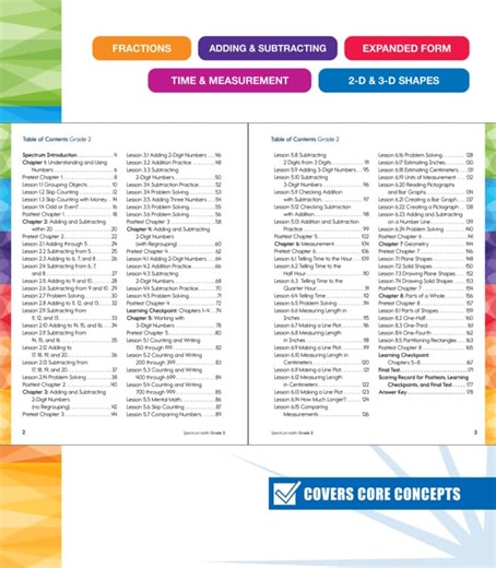 Spectrum Math Workbook, Grade 2 705501-EB