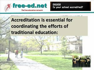 Free-Ed Net FAQ #16 - Is your school accredited
