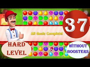 Gardenscapes Level 37 - [2021] [HD] solution of Level 37 on Gardenscapes [No Boosters]