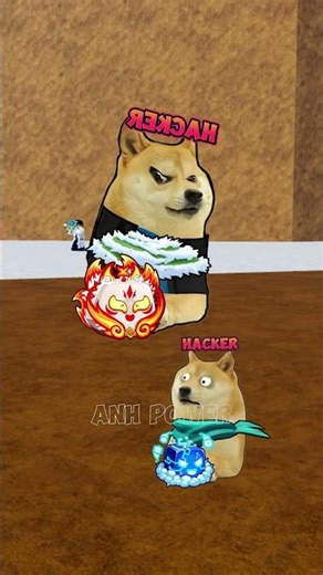 When hacker meets admin 😅 #roblox #doge #bloxfruits