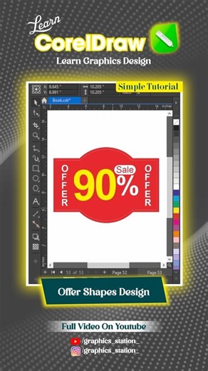 Coreldraw Simple Tutorial #coreldraw #logo #vector #graphicdesign
