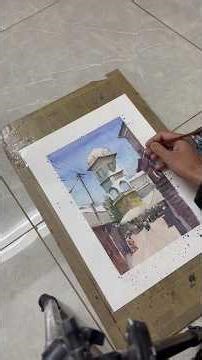 Watercolor Street Scene | Quick Painting Process 🎨🏘️