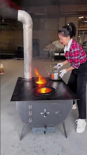 Double-flame wood-burning stove Yandeli double-flame heating stove rural firewood Stove.