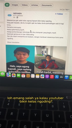 Umam Syarief on Instagram: "Takut dikatain FOMO ngoding gais #ngoding #agunghapsah"