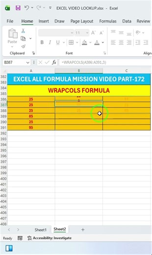 Excel WRAPCOLS Formula in Just 1 Click! 😱🔥 Nobody Taught You This! | Part 172 | Katke Computers