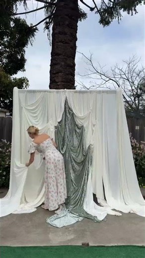 Draping magic by @kattyferretti! ✨ Sage & ivory perfection! #draping