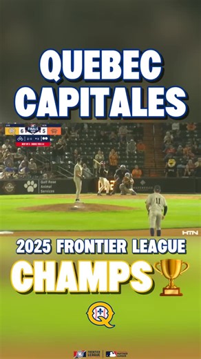 Watch the moment the @capitalesquebec became Frontier League Champions, for the fourth year in a row 🏆🏆🏆🏆 | Frontier League