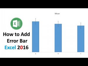 How to Add Error Bar | Excel 2016 | Statistics Bio7