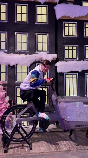 Stationary Bike Workout in a Winter Wonderland