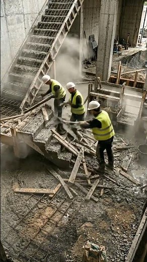 Underground Build Transformation 😳 From Dirt Pit to Concrete Staircase Structure |