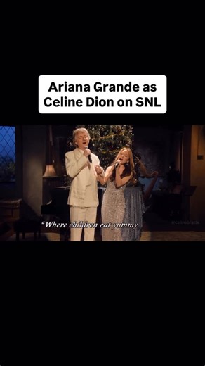Celine Oracle on Instagram: "I love how she keeps honoring Céline ❤️ • Spoof of song: “The Prayer” by Céline Dion and Andrea Bocelli • • #celinedion #arianagrande #snl #arianator #impression funny"