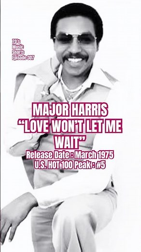 Major Harris “Love Won’t Let Me Wait” #70s #70smusic #majorharris