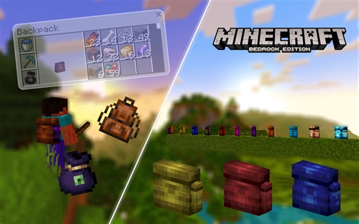 【Minecraft】基岩版 真正的背包Addons，更好的储存物品~