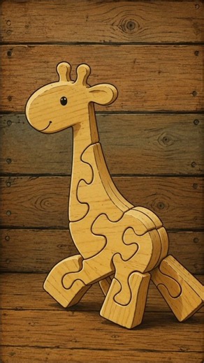creating Wooden Giraffe Puzzle Build #woodworking #wood #carpentry #diy #cncmachine