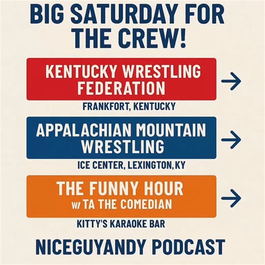  Big Saturday for the NiceGuyAndy Podcast Crew! We’re hittin’ the...