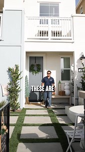 A lot of people ask about this… 👀🤔 These are pour-in-place concrete squares with artificial grass in between. Each square is framed and poured individually, and the turf has to be cut clean, so it takes time. On its own it’s just concrete. The grass is what gives it that modern look. 😎 #explorepage #landscaping #bluecollar | Cali Landscaping Inc.