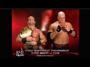 Chris Benoit Vs Kane World Heavyweight Championship Match Bad Blood 2004