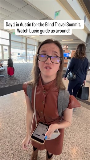 We are so excited to be in Austin for the Blind Travel Summit by @blindtravelfoundation. Watch Lucie guide us around the city using @navilens and @waymo! #blindcommunity #blind #connectalt #lowvision #blindtravelsummit | Connect Alt