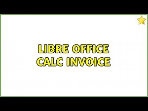 Libre office calc invoice