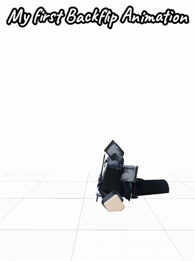 First attempt of a backflip #roblox #robloxanimation