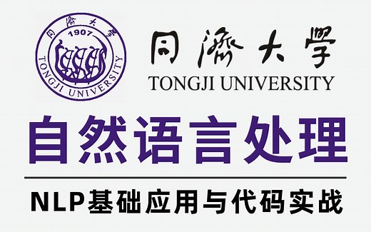 NLP保姆级入门！跟着同济大佬三天掌握【自然语言处理】基础应用及代码实战，由浅入深通俗易懂！