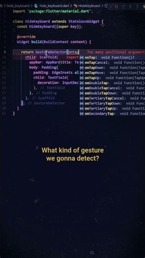 Flutter Keyboard Not Hiding? Fix It in 5 Seconds ⚡ #coding #fyp #shorts