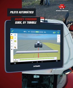29K views · 148 reactions | Conheça o novo Piloto Automático Massey Ferguson Guide, by Trimble! Com ele é possível padronizar a operação, reduzir a fadiga do operador e ainda ter agilidade nas manobras. A interface é amigável e pode ser personalizada facilmente. Tudo isso com desempenho comprovado em campo. https://bit.ly/3aW996S | Massey Ferguson | Facebook
