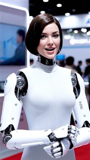 Incredibly Lifelike AI Robot at Tech Expo #futuretech