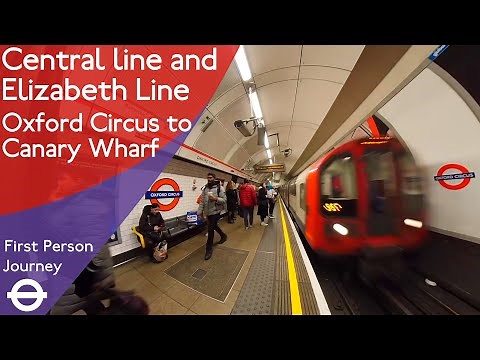 London Underground & Elizabeth Line First Person Journey - Oxford Circus to Canary Wharf