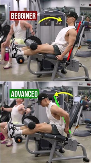 Leg Extension & Curl (Beginner vs Advanced)