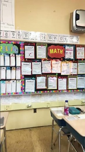 Math Word Wall Bilingual Classroom