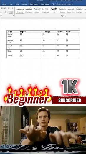 Beginner vs Expert in MS Word 🔥 | Align Table Rows & Columns Perfectly | Office Excel Pro