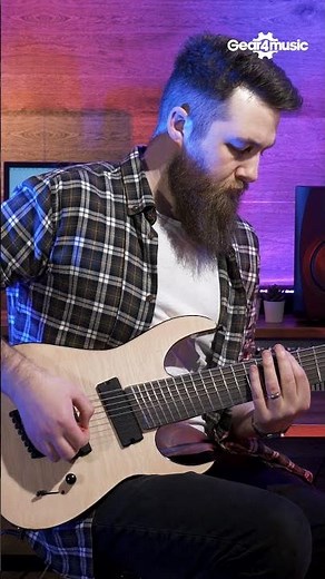 Harlem S 8-String Fanned Fret Guitar by Gear4music, Natural | Gear4music Guitars