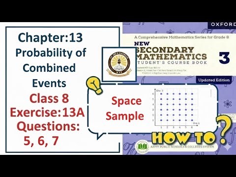 Exercise 13A Question 5, 6, 7 – (Sample Space) Complete solution – APS Math Class 8.