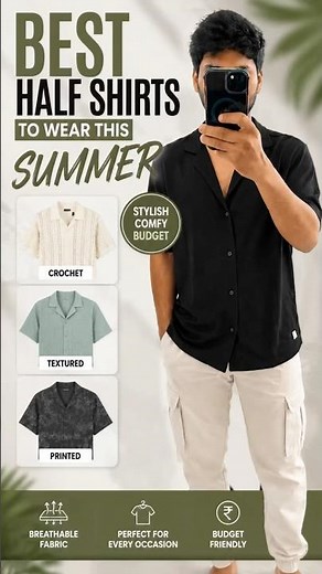 Best Half Shirts for Men ✨ Budget + Stylish + Comfortable 👕