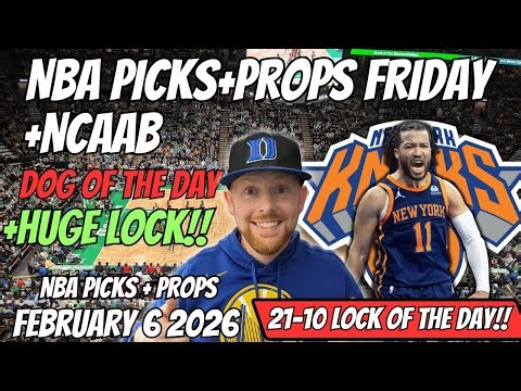 NBA Picks Today Friday 2/6/2026 | Free NBA Best Bets, Player Props, and Predictions