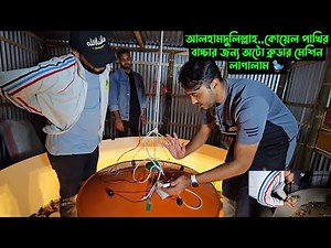 আলহামদুলিল্লাহ,,কোয়েল পাখির বাচ্চার জন্য অটো ব্রুডার মেশিন লাগালাম 🐦