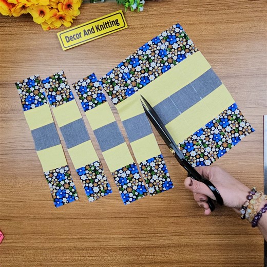 88K views · 1K reactions | "ZERO WASTE" Fabric Strips to treasures no leftovers allowed. creative patchwork sewing idea. | Decor And Knitting | Facebook