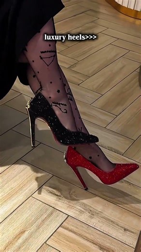 Luxury Heels Aesthetic 👠✨ Black vs Red High Heels Fashion & Style Inspiration #heels #viral #shorts