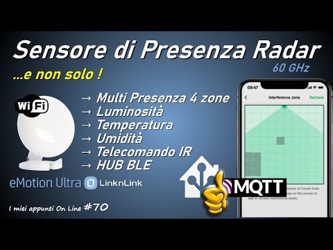 Sensore di Presenza Radar 60GHz multifunzione, eMotion Ultra, installazione e test