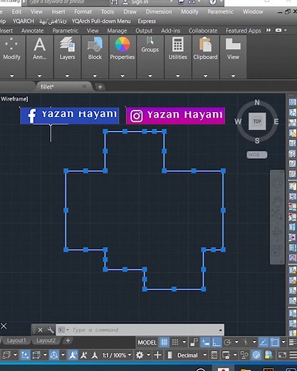 fillet command in autocad part 2 #yazanhayani #autocad #autocad2023 #autocadshorts #autocadtutorial #autocad2d #rhinoceros #autocadshortcut #arch #architecture #architect #يزن_حياتي #اتوكاد #اوتوكاد #زها_حديد #tiktok #shorts #reels #tips #fyp #tutorial #tutorials #learnontiktok #architecturetiktok #architecturestudent #عمارة #هندسة_معمارية #learning #learningontiktok #cad #civilengineering #civil #civilengineer #short #autodesk #architectureproject #architecturelovers #normanfoster #نورمان_فوستر