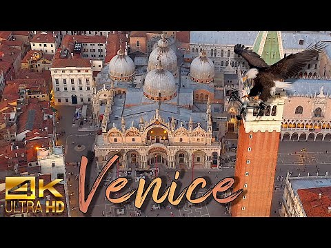 4K Drone Footage: Venice From Above. Timeless Venezia and San Marco