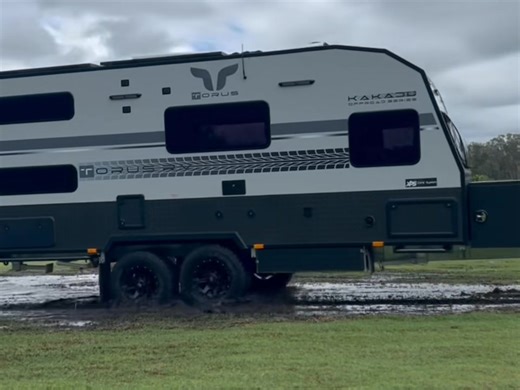 1.6K views · 24 reactions | The Collins family have officially joined the club! They picked up their sparkling 19ft6 bunk and wasted no time getting it dirty — that’s how you really know it’s being used properly! ✨ | Trackabout Offroad Campers | Facebook