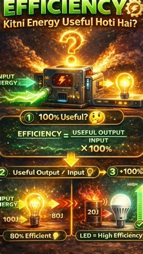 ⚡ EFFICIENCY: Where Does Energy Go? #foryou #shorts #science #viral