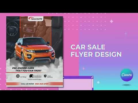 Simple Car Sale Advertisement Flyer Created in Canva
